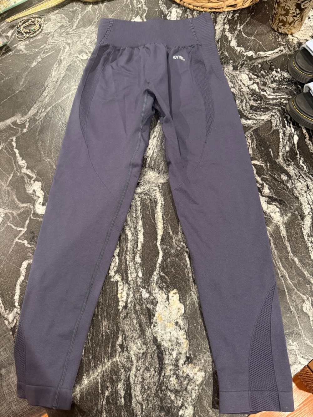 AYBL Yoga Navy High-Waist Leggings size medium